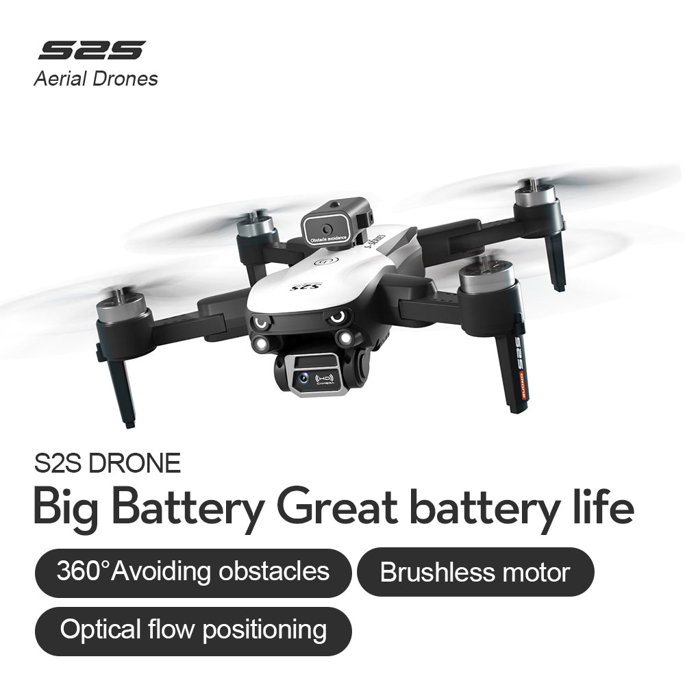 S2S Brushless Drone – Long-Lasting Flight RC Quadcopter with Dual Cameras, Optical Flow Positioning for Aerial Photography
