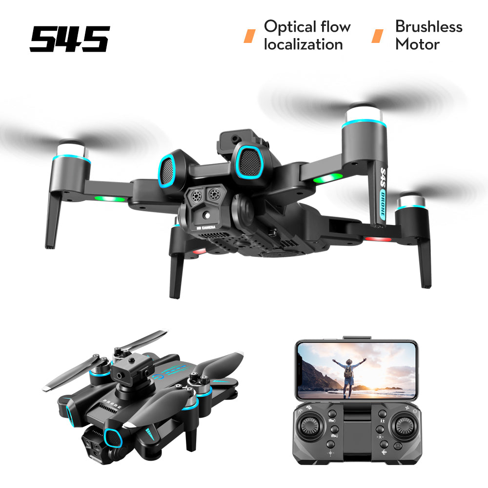 S4S Brushless Aerial Photography Drone – ECS Camera, Optical Flow Positioning, Obstacle Avoidance & LED Lights RC Quadcopter