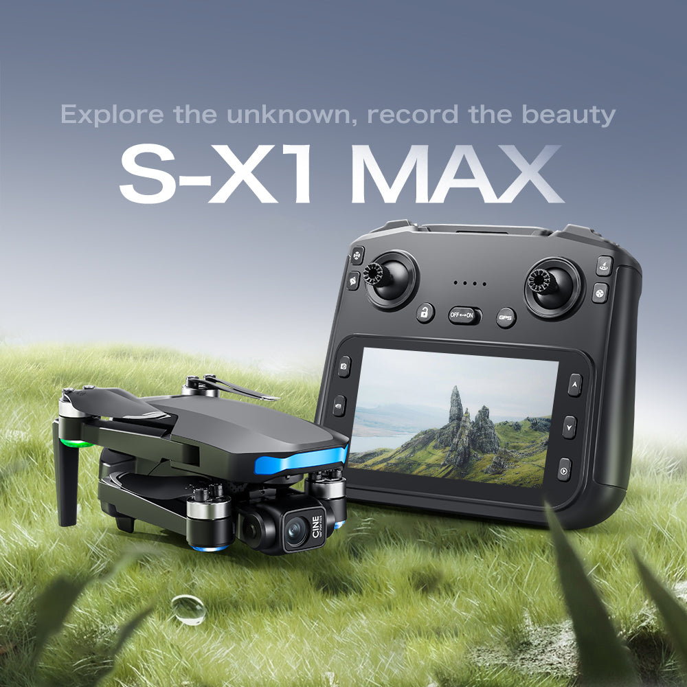 S-X1 Brushless Aerial Drone with 3-Axis Gimbal Stabilization, GPS Positioning & Remote Control Quadcopter