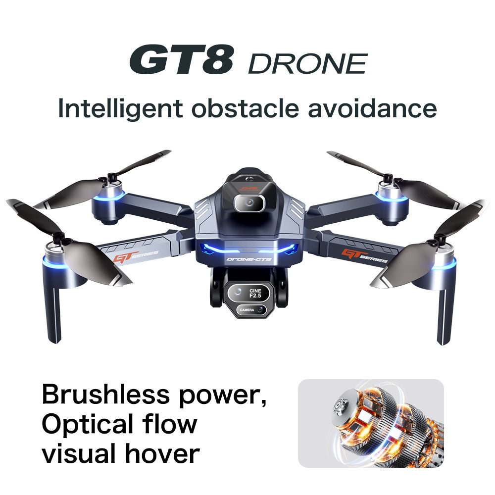 GT8 Drone with Screen Remote Control, HD Aerial Photography, Brushless Motor, Obstacle Avoidance, Quadcopter Toy Aircraft
